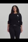 Lauren Ralph Lauren Curve Montiva Cable Knit Logo 100% Cotton Jumper - Image 2 of 9