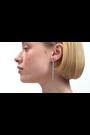 Ted Baker Silver Tone Isalie Crystal Baguette Slinky Drop Earrings - Image 2 of 7