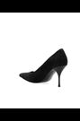 Suede Pointed-Toe Mid-Heel Court Shoes in Navy - Image 2 of 6