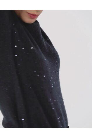 FatFace Blue Jasmine Sparkle Jumper - Image 2 of 8