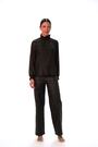 Roman Black Zig Zag Shimmer High Neck Top - Image 2 of 6