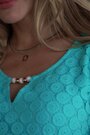 Sosandar Blue Crochet Keyhole Detail Wide Leg Jumpsuit - Image 2 of 6