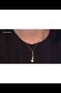 Karen Millen Gold Tone Crystal Flow Pendant - Image 2 of 6