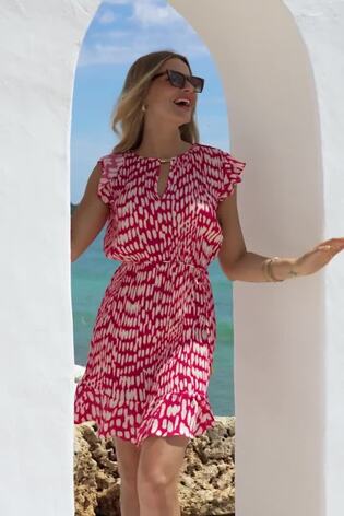 Robe Sosandar à imprimé moucheté plissée - Image 2 sur 6