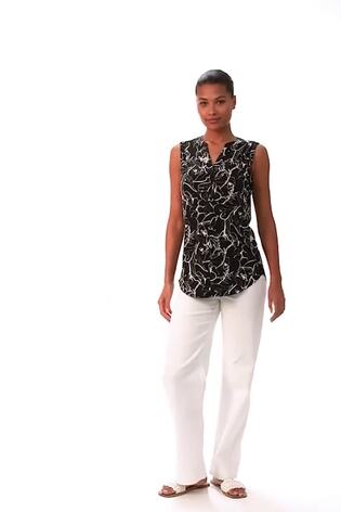 Chaleco elástico con estampado floral romano - Imagen 2 de 5