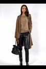 Religion Brown Unite Maxi Waterfall Cardigan In Soft Textured Yarn In Brindle - Image 2 of 7