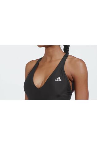 adidas Black 3-Stripes Swimsuit - Image 2 of 9