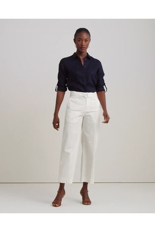 Buy Lauren Ralph Lauren Karrie Long Sleeve Linen Shirt from Next Luxembourg