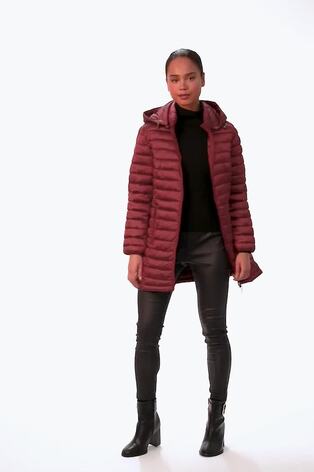Roman Red Petite Quilted Longline Puffer Coat - Image 2 of 6