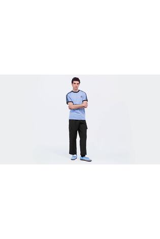 adidas Originals Black Adicolor Classics 3-Stripes Cargo Trousers - Image 2 of 7