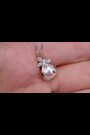 The Diamond Store 9K White Gold Button Pearl and Diamond Stellato Pendant Necklace - Image 2 of 6