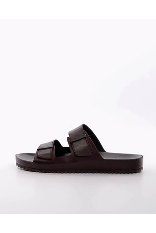 Dune London Brown Intells Double Strap Sandals - Image 2 of 6