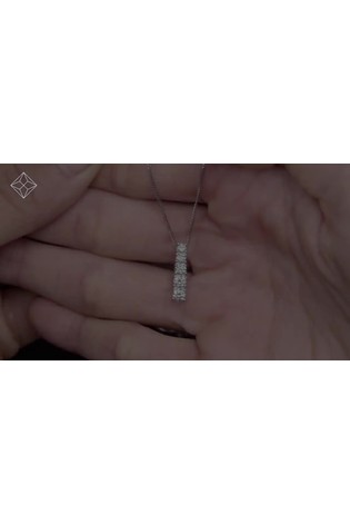 The Diamond Store White Lab Diamond Life Journey Pendant Necklace 0.50ct H/SI in 9K White Gold