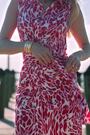 Sosandar Pink Animal Print Ruched Front Sleeveless Shirt Pink Dress - Image 2 of 6