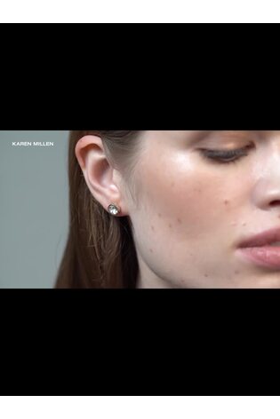 Karen Millen Crystal Dot Stud Earrings - Image 2 of 6