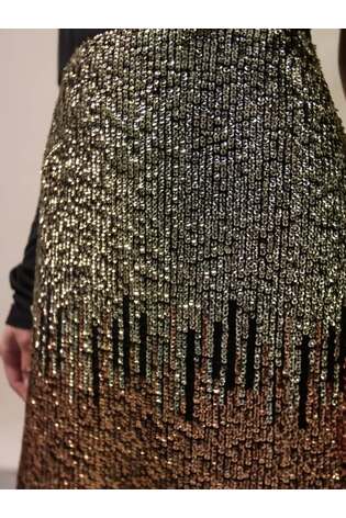 Ro&Zo Sequin Ombre Black Skirt - Image 2 of 7