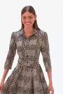 فستان قميص متوسط الطول طبعة شكل هندسي برباط خصر من Roman - صورة 2 من 6