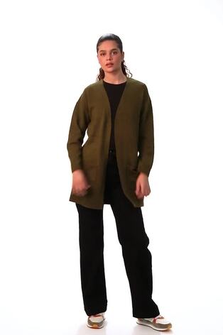 Roman Green Soft Knit Longline Cardigan - Image 2 of 6