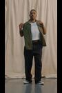 Green Linen Blend Cargo Trousers - Image 1 of 1