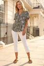Roman Paisley Print Cremallera Frontal Top - Imagen 2 de 6