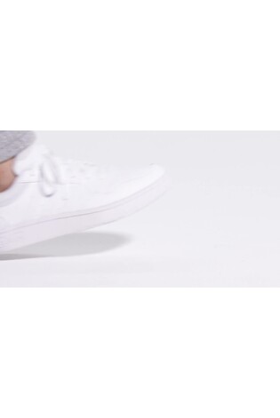 adidas Originals White Hoops 3.0 Low Classic Trainers - Image 2 of 11