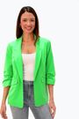 Roman Green Ruched 3/4 Sleeve Jacket - Image 2 of 6