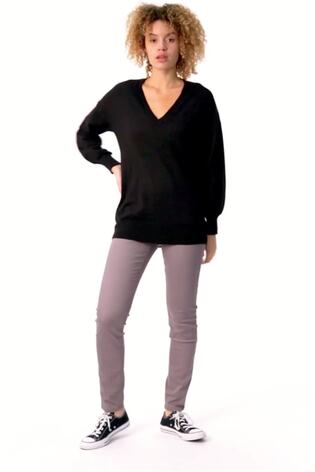 Roman Black V-Neck Long Sleeve Jumper - Image 2 of 5