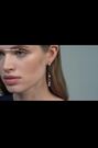 Karen Millen Silver Tone Mosaic Drop Earrings - Image 2 of 5