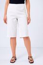 Roman White Knee Length Stretch Shorts - Image 2 of 4