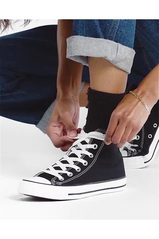 Converse Black/White Regular Fit Chuck Taylor All Star High Trainers - Image 2 of 9