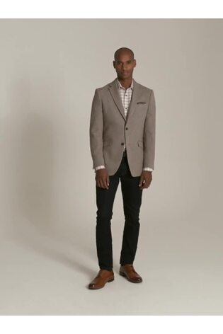 Piedra - Chaqueta de mezcla de lana de corte sartorial Hexham de Skopes - Imagen 2 de 7