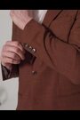 Harry Brown Brown Sandro Slim Fit Linen Look Suit Jacket - Image 2 of 12
