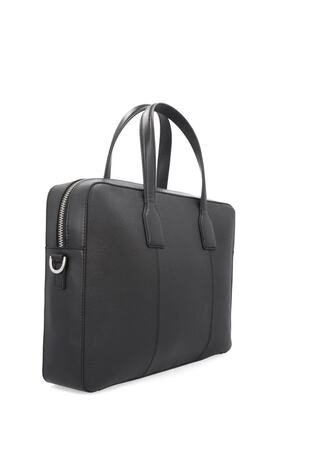 Reiss Black Carlos Micro-Grain Leather Briefcase - Image 2 of 7