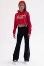 Pineapple Red Girls Glitter Dance Crop Hoodie - Image 2 of 8