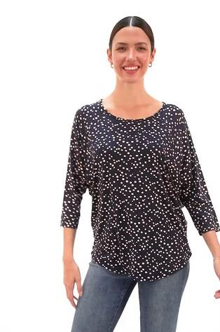 Roman Pink Spot Print Stretch Top - Image 2 of 6