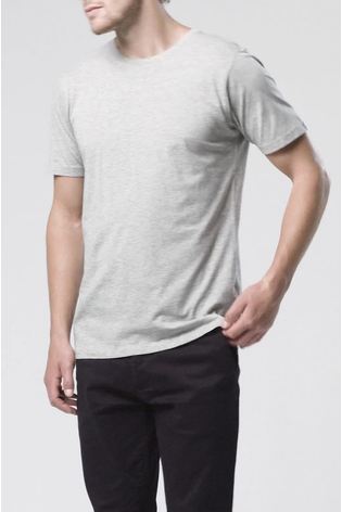Marga gris - Corte estándar - Camiseta básica de algodón con cuello redondo - Imagen 2 de 4 Marga gris - Corte estándar - Camiseta básica de algodón con cuello redondo - Imagen 2 de 4