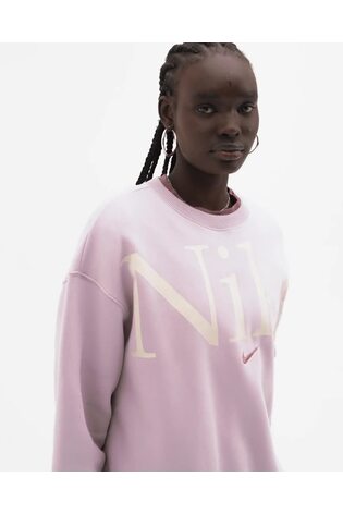Buy Nike Pale Pink Oversized Varsity Crew Neck Sweatshirt from the Next UK online shop