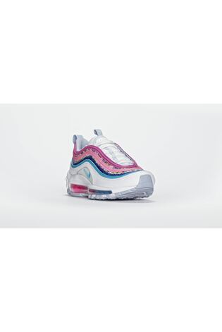 Buy Nike White Pink Air Max 97 SE Youth Trainers from Next Luxembourg