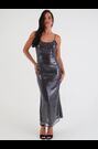 Amy Lynn Silver Patti Square Sequin Maxi Dress - Image 2 of 7