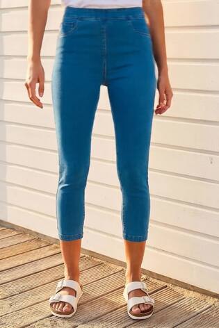 Roman Shape Enhance Stretch Crop Denim Leggings - Imagen 2 de 5