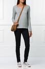 Grey Marl Long Sleeve Crew Neck 100% Cotton T-Shirt - Image 2 of 7