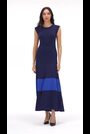 Leem Blue Contrast Stripe Knit Dress - Image 2 of 5