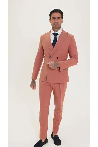 Double breasted cotton suit discount