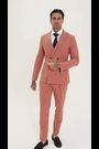 Rood - Harry Brown slim fit Oliver linnen-katoenmix kostuumblazer met dubbele rij knopen - Image 2 of 9