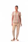 Roman Orange Abs Stripe Print Top - Image 2 of 5
