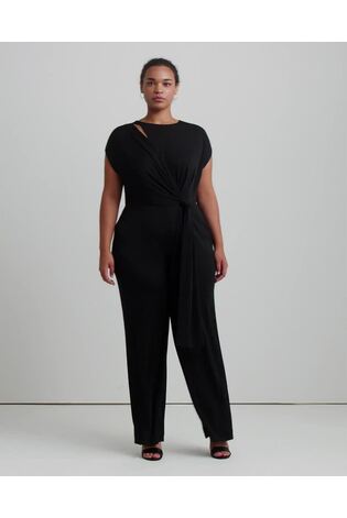 Buy Lauren Ralph Lauren Tie Front Jersey Wide Leg Jumpsuit from