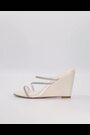 Dune London Cream Moonbeam Bridal Diamanté Wedge Heels - Image 2 of 6