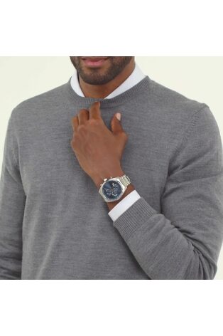 BOSS Silver Tone Gents  Grand Prix 44 Bracelet Watch with Blue Dial - Image 2 of 8