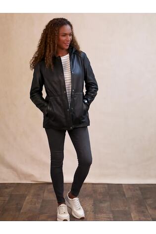 Schwarz - Lakeland Leather – Patterdale – Kapuzenmantel - Bild 2 von 9