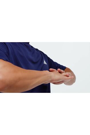 adidas Navy Blue Workout Essentials Short Sleeve T-Shirt - Image 2 of 5